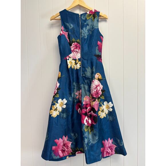 Roz & Ali Tea Dress Women Size 4 Floral Bloomcore Glam‎ Event Feminine Dainty - Picture 5 of 9